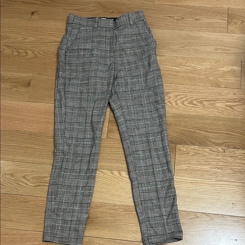 H&M Women's Black and White Plaid Pants